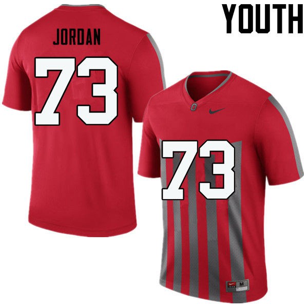 Ohio State Buckeyes #73 Michael Jordan Youth Embroidery Jersey Throwback